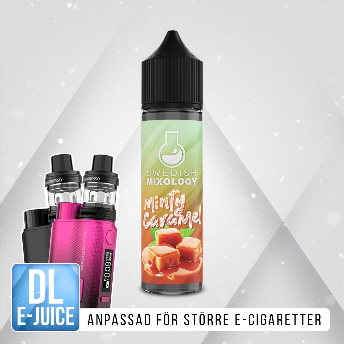 Swedish Mixology E-cigarett Vape E-juice Shortfill Minty Caramel - Mint karamell