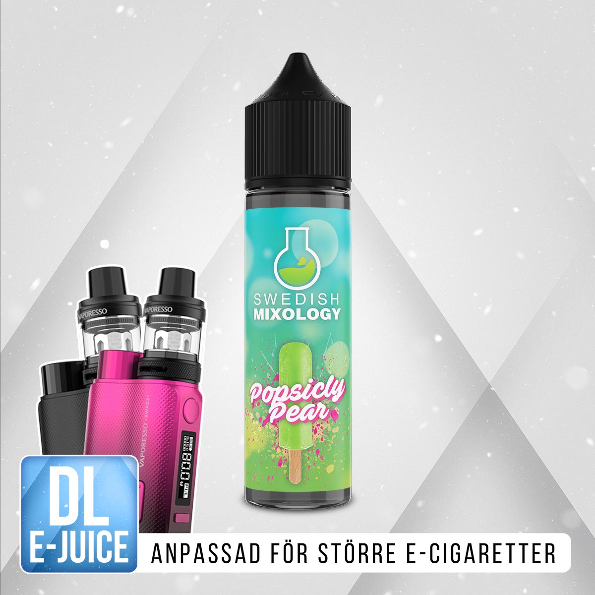 Swedish Mixology Popsicly Pear Shortfill E-juice Päron godis