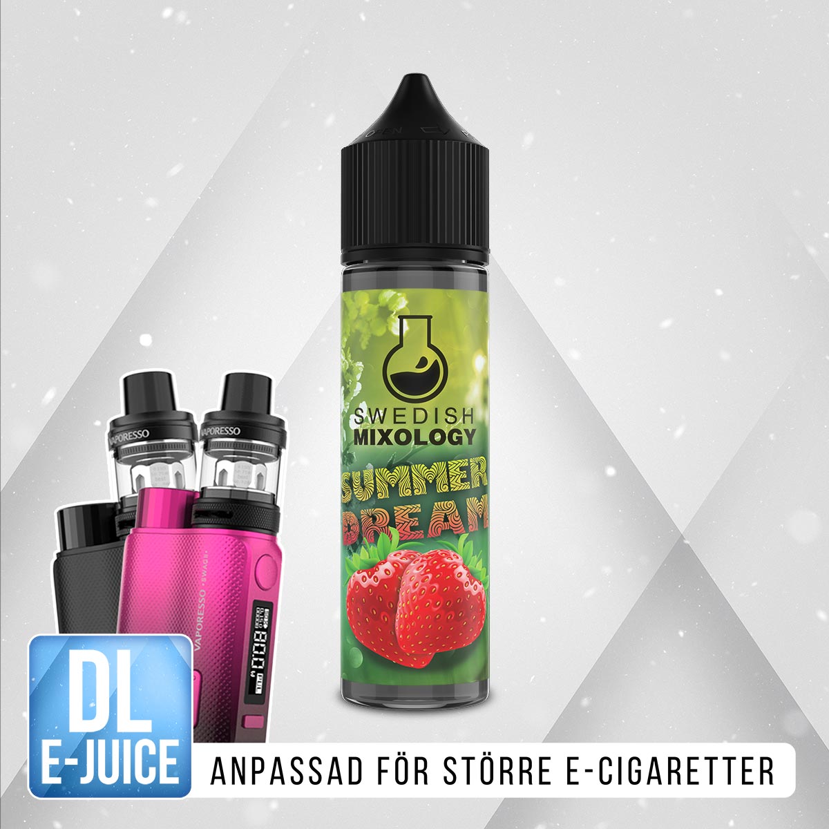Swedish Mixology Summerdream Shortfill E-juice Jordgubb Skogsbär