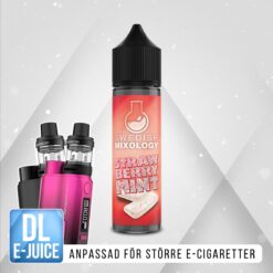 Swedish Mixology E-juice Shortfill Strawberry Jordgubb tuggummi mint