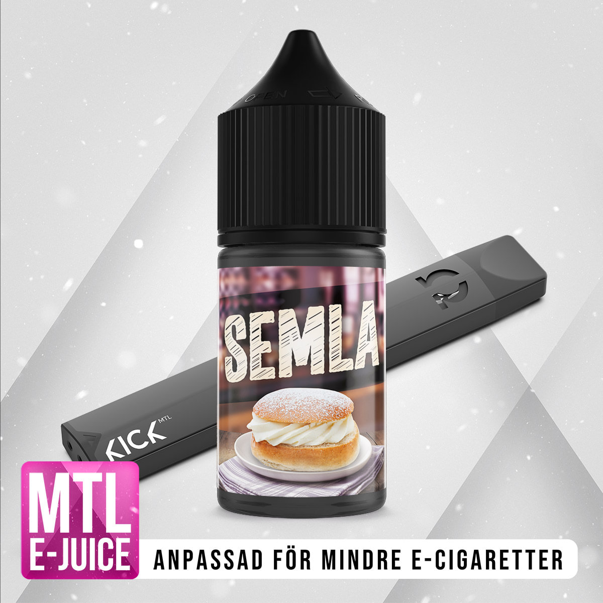 Swedish Mixology Fika Semla Vape E-cigarett MTL E-juice Shortfill
