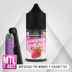 Swedish Mixology Summercream Jordgubb grädde vanilj Vape E-cigarett MTL E-juice Shortfill