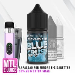 Swedish Mixology Vape E-cigarett MTL E-juice Shortfill Blue Crush bär anis eukalyptus