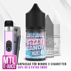 Swedish Mixology Vape E-cigarett MTL E-juice Shortfill Fizzy Candy Bubblegum Godis ICE Kylning