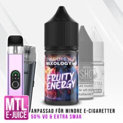 Swedish Mixology Vape E-cigarett MTL E-juice Shortfill Fruity Energy Energidryck Red Bull