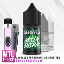 Swedish Mixology Vape E-cigarett MTL E-juice Shortfill Green Energy Energidryckssmak Grön Monster